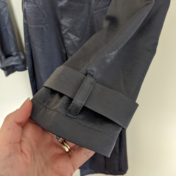 Misguided x Sarah Ashcroft metallic Duster jacket two 90s xs 0 - Picture 6 of 13